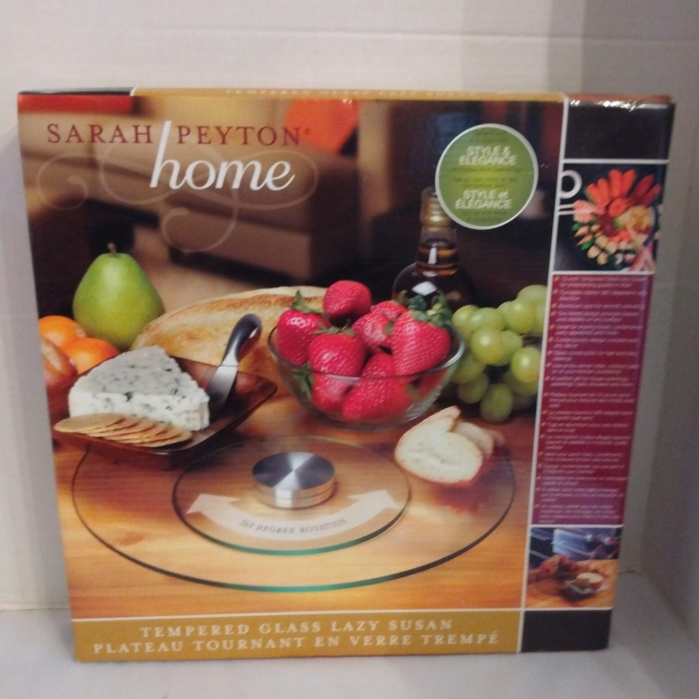 Sarah Peyton Home Tempered Glass Lazy Susan
